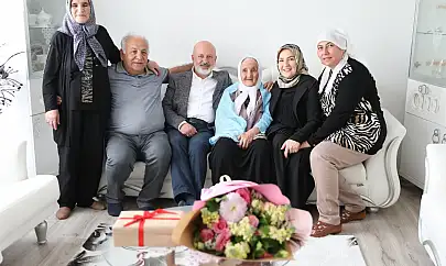109 yaşındaki Şemsi Kılıç'a anneler günü ziyareti