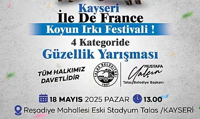 Talas'ta Ile de France koyun ırkı festivali ve güzellik yarışması