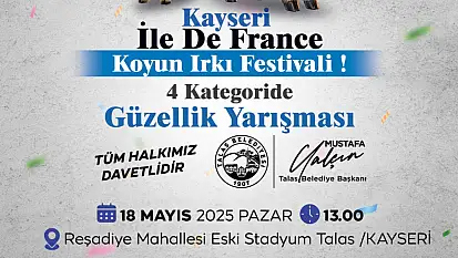 Talas'ta Ile de France koyun ırkı festivali ve güzellik yarışması