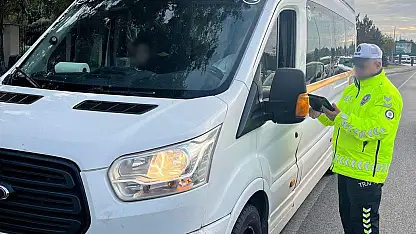 Kayseri'de servis denetiminde 32 araca ceza!