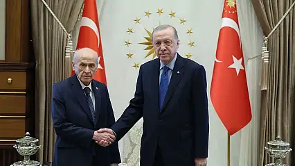 Cumhurbaşkanı Erdoğan, MHP Lideri Bahçeli ile Külliye'de görüştü