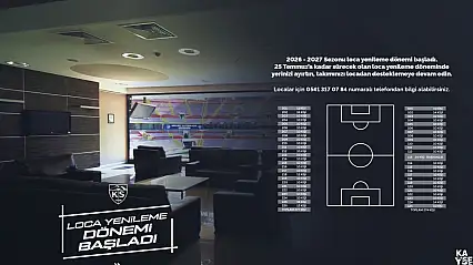 Kayserispor'da Loca Yenileme Dönemi Başladı