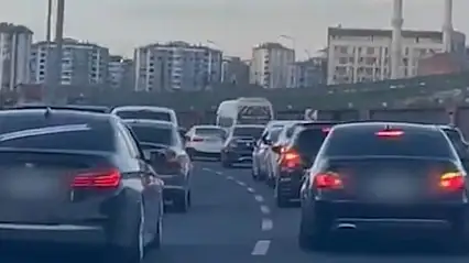 Konvoy yapan 6 araca cezai işlem uygulandı