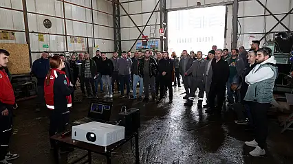 Talas Belediyesi İşçilere Yangın Eğitimi Verdi