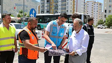 Talas'ta Sayer Caddesi'nin altyapı ve üstyapısı yenilendi