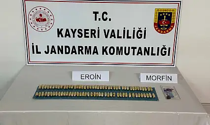 Kayseri'de midede 85 kapsül eroinle yakalandı