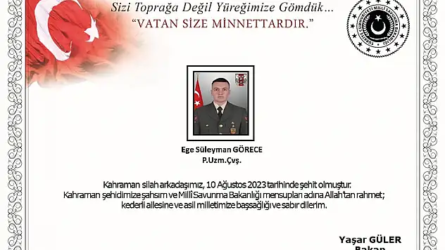 1 asker şehit oldu