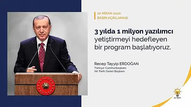 1 milyon kişi yazılımcı olabilir