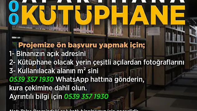 100 APARTMANA 100 KÜTÜPHANE