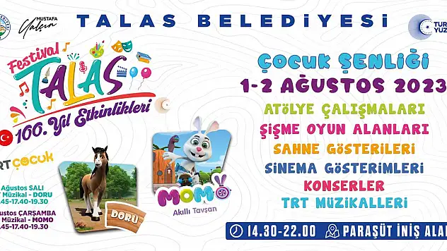 100. YIL TALAS'TA COŞKULU GEÇECEK