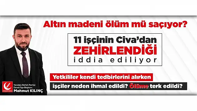 11 işçinin civadan zehirlendiği iddia ediliyor.