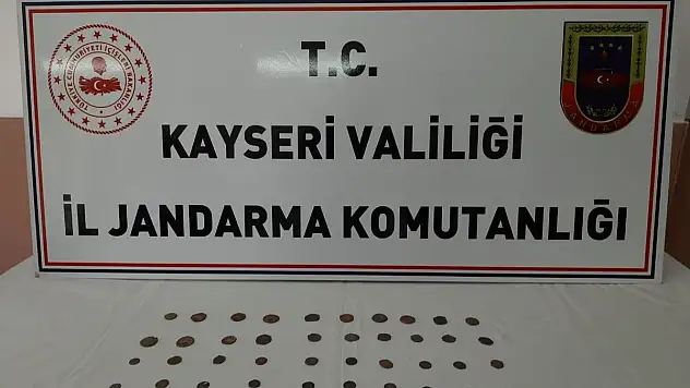40 tarihi sikke ele geçirildi