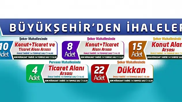 5 İhale var