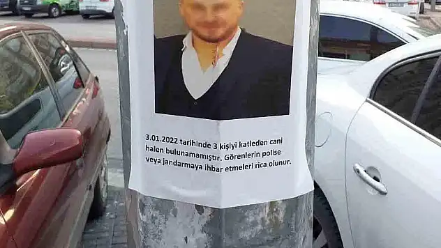 Aranan şahsın resmini astılar