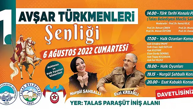 AVŞAR TÜRKMENLERİ BU ŞENLİKTE BULUŞACAK