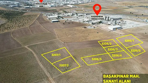 BAŞAKPINAR'DA 8 SANAYİ ALANI PARSELİ