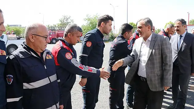 BAŞKAN BEYAZGÜL İTFAİYECİ DUASINA KATILDI