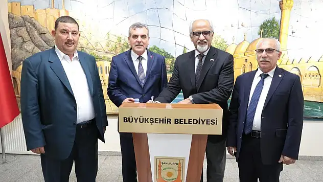 BAŞKAN BEYAZGÜL, KUVEYT BÜYÜKELÇİSİNİ AĞIRLADI