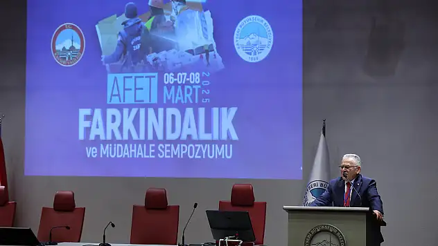 Başkan Büyükkılıç, afet sempozyumu'na katıldı