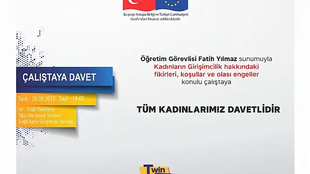 BAŞKAN OPRUKÇU'DAN ÇALIŞTAYA DAVET
