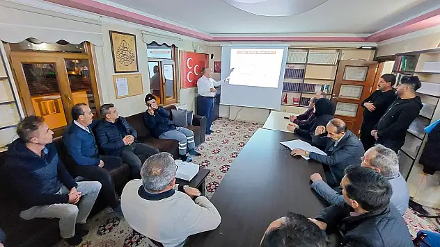 BAŞKAN ÖZTÜRK MHP İLÇE TEŞKİLATINA ÇALIŞMALARINI ANLATTI