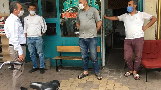 Başkandan esnaf ziyareti