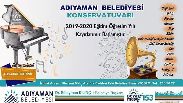 Belediye Konservatuarında Güz Dönemi Kayıtları Başladı