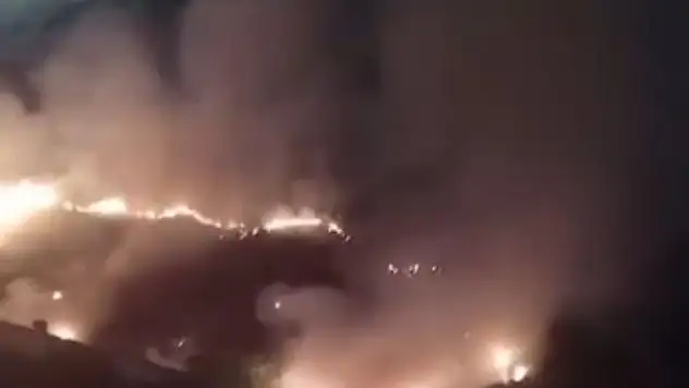 Boş arazide çıkan yangın söndürüldü