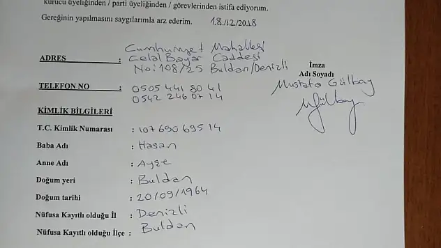 Buldan Belediye Başkanı CHP'den istifa etti. Partisine İsyan etti!