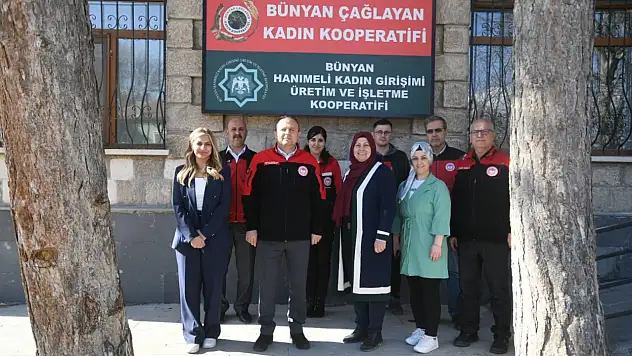 Bülent Saklav, Bünyan'daki kadın kooperatiflerini inceledi