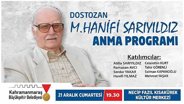 Büyükşehir'den Anma Programı