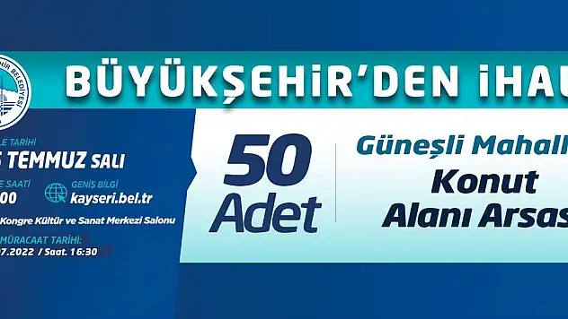 BÜYÜKŞEHİR'DEN İHALE
