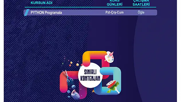 Büyükşehir'den ücretsiz Python programlama kursu