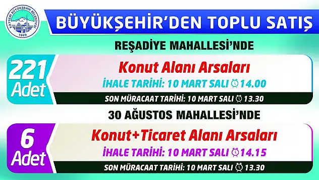 BÜYÜKŞEHİR'DEN YATIRIMCILARA DAVET