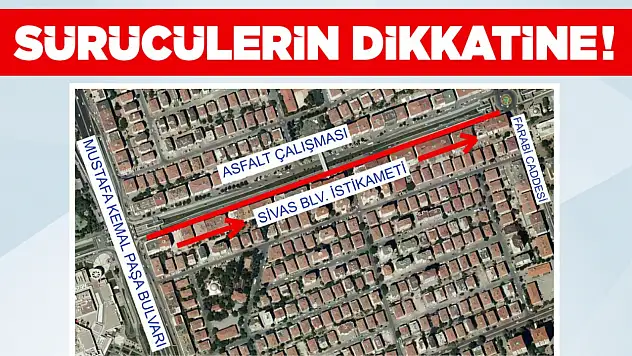Büyükşehir'den yol çalışması duyurusu