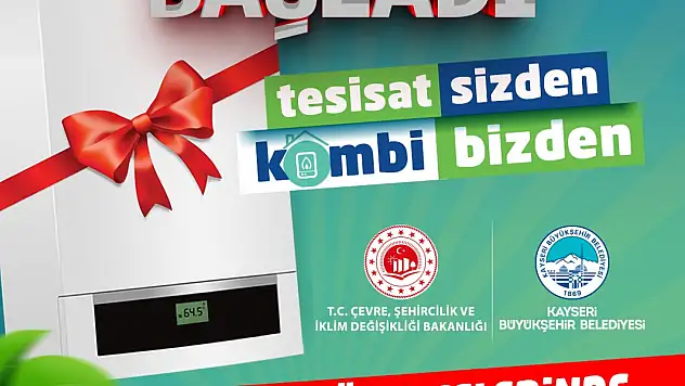 Büyükşehir'in kombi desteği sürüyor