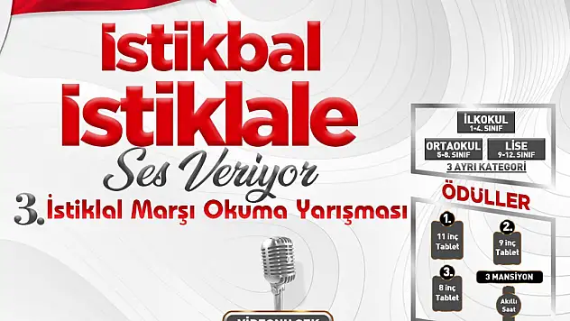 Büyükşehir'in yarışmasıyla gençler İstiklal marşı'nı seslendirecek