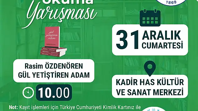 BÜYÜKŞEHİR'DEN 'KİTAP OKUMA' YARIŞMASI