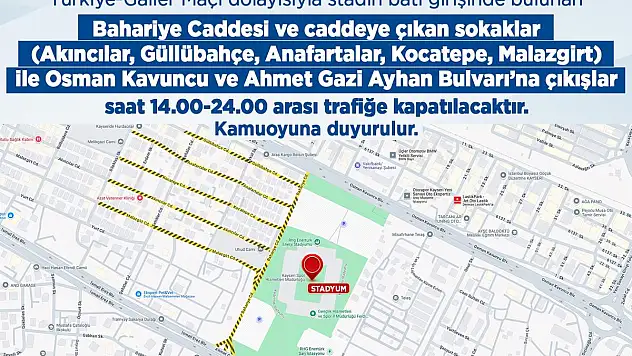 Büyükşehir'den Sürücülere Milli Maç Uyarısı