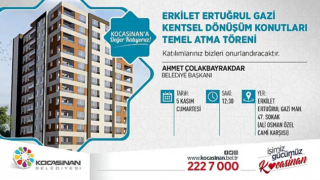 ÇOLAKBAYRAKDAR'DAN KENTSEL DÖNÜŞÜM  TÖRENİNE DAVET