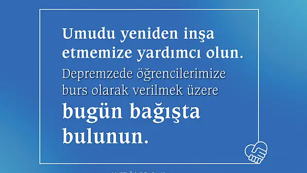 Depremden Etkilenen AGÜ Öğrencilerine Bağış Kampanyası