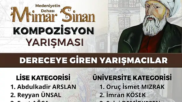 DERECEYE GİRENLER BELLİ  OLDU