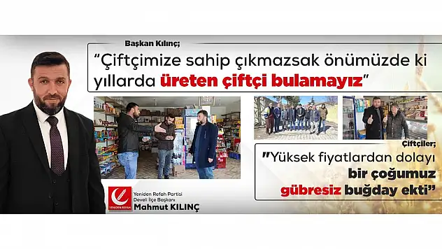Develi de çiftçiler gübresiz buğday ekti