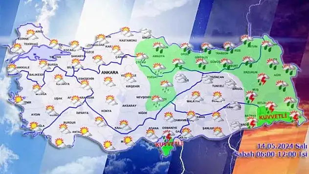 Doğuda kuvvetli yağışlar var