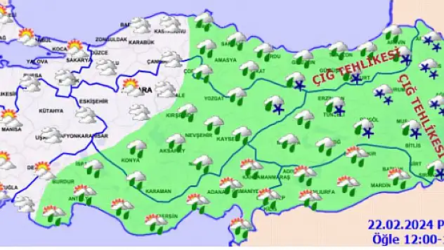 Doğu'ya kar, iç bölgelere yağmur uyarısı