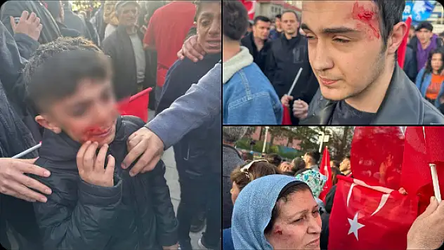 ERZURUM'DA İMAMOĞLU'NA TAŞLI SALDIRI