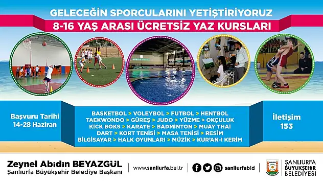 GENÇELERE YÖNELİK 21 BRANŞTA ÜCRETSİZ YAZ KURSU