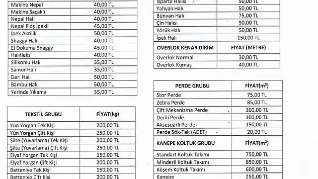 Halı yıkama fiyatlarına zam geldi