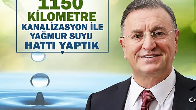 HATAY'A 5 YILDA 1150 KM KANALİZASYON İLE YAĞMUR SUYU HATTI