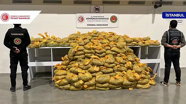 Havalimanı'nda 568 kg uyuşturucu yakalandı
